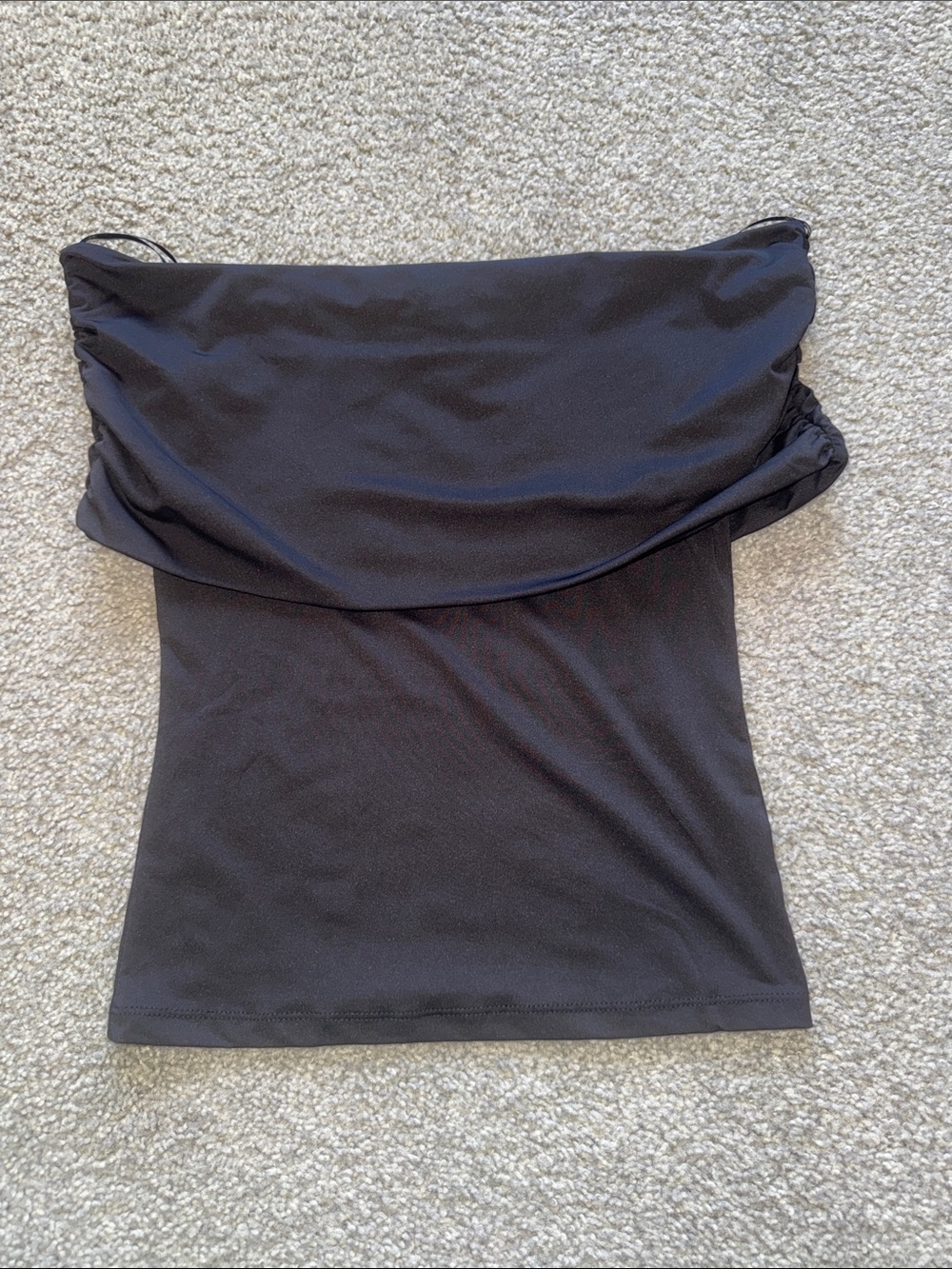 H&M Black Fold-Over Strapless Tank Top